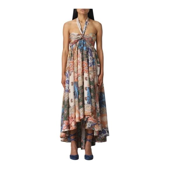 Zimmermann Devi Paisley Silk Halter Maxi Dress Size 3 (8-110) NWT - Picture 1 of 14